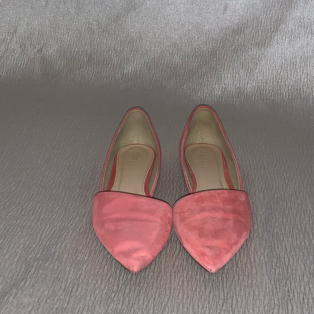 J crew pointy coral flats